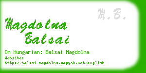 magdolna balsai business card